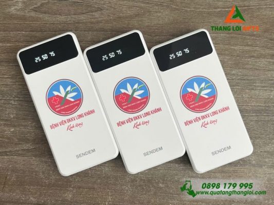 Pin Sạc Dự Phòng SenDem - In Logo Bệnh Viện ĐKKV Long Khánh