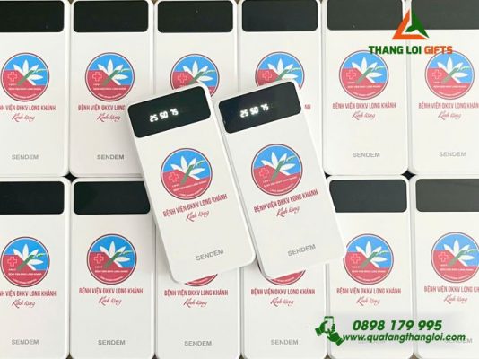 Pin Sạc Dự Phòng SenDem - In Logo Bệnh Viện ĐKKV Long Khánh