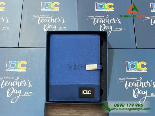 Sổ Tay Thông Minh 4in1 Khắc Logo ICLC Làm Quà Tặng Doanh Nghiệp