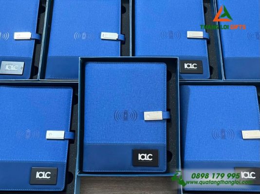 Sổ Tay Thông Minh 4in1 Khắc Logo ICLC Làm Quà Tặng Doanh Nghiệp