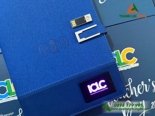 Sổ Tay Thông Minh 4in1 Khắc Logo ICLC Làm Quà Tặng Doanh Nghiệp