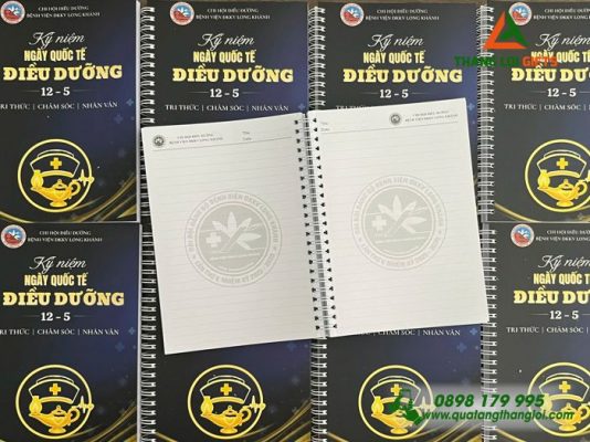 Sổ Tay Lò Xo - In Logo Hình Ảnh Bệnh Viện ĐKKV Long Khánh