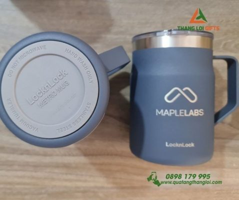 Cốc Giữ Nhiệt LocknLock LHC4219 Xanh Navy Khắc Tên Theo Yêu Cầu
