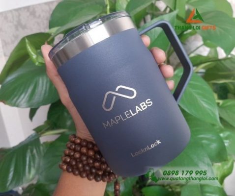 Cốc Giữ Nhiệt LocknLock LHC4219 Xanh Navy Khắc Tên Theo Yêu Cầu