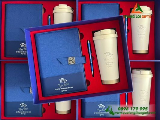 Bộ Quà Tặng (Sổ+Ly+Bút) In Khắc Kỷ Niệm 20 năm Ngày Ra Trường