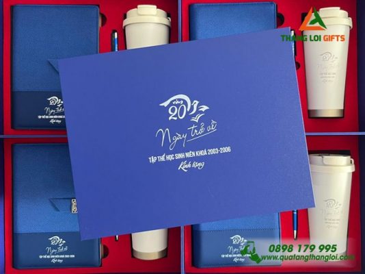Bộ Quà Tặng (Sổ+Ly+Bút) In Khắc Kỷ Niệm 20 năm Ngày Ra Trường