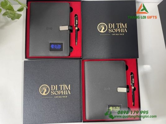 Bộ Quà Tặng (Sổ Đa Năng 4in1 + Bút Ký) In Khắc Nội Dung Làm Quà Tặng