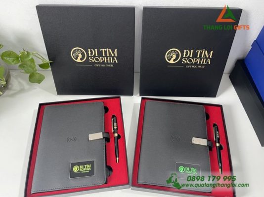 Bộ Quà Tặng (Sổ Đa Năng 4in1 + Bút Ký) In Khắc Nội Dung Làm Quà Tặng