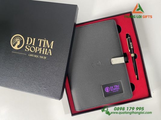 Bộ Quà Tặng (Sổ Đa Năng 4in1 + Bút Ký) In Khắc Nội Dung Làm Quà Tặng