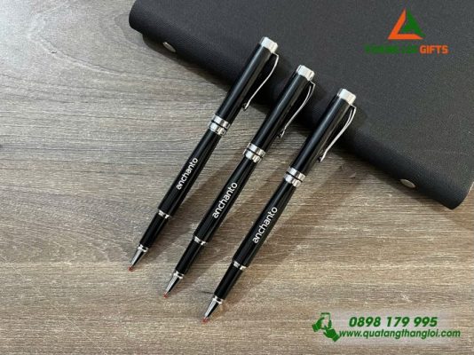 Bút Ký Kim Loại Màu Đen Khắc Logo Doanh Nghiệp Anchanto
