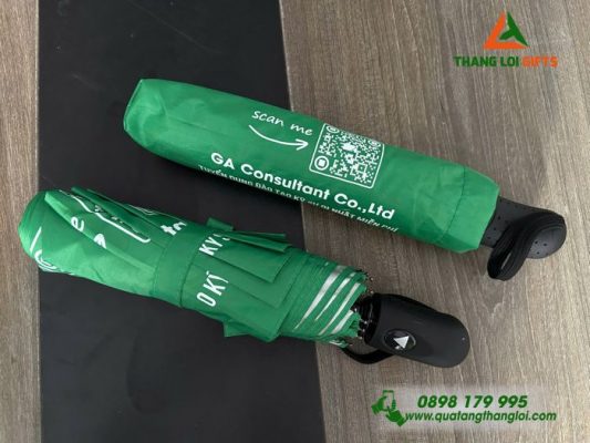 Ô Dù Cầm Tay Gấp 3 In Logo Doanh Nghiệp Làm Quà Tặng