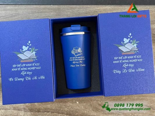 Ly Giữ Nhiệt Khắc Logo Tập Thể Lớp Kinh Tế K22 Tri Ân Thầy Cô