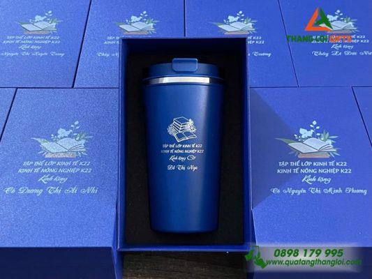 Ly Giữ Nhiệt Khắc Logo Tập Thể Lớp Kinh Tế K22 Tri Ân Thầy Cô