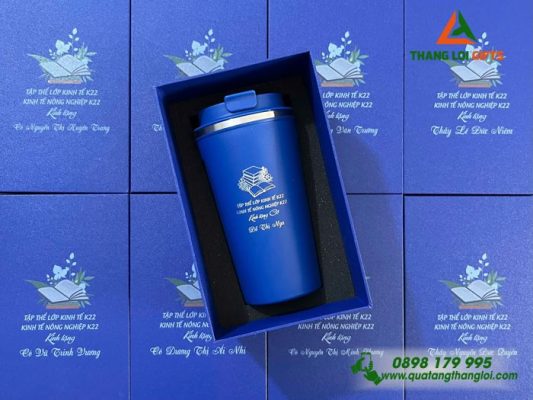 Ly Giữ Nhiệt Khắc Logo Tập Thể Lớp Kinh Tế K22 Tri Ân Thầy Cô