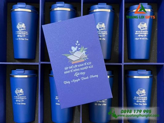 Ly Giữ Nhiệt Khắc Logo Tập Thể Lớp Kinh Tế K22 Tri Ân Thầy Cô