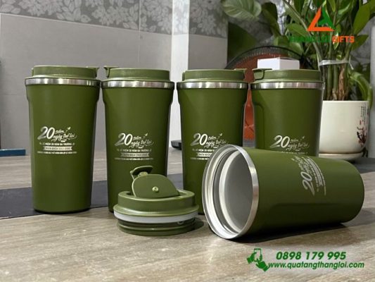Ly Giữ Nhiệt 510ml Khắc Logo Kỷ Niệm 20 Năm Trường THPT Lê Thánh Tôn