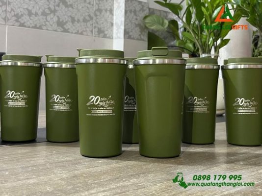 Ly Giữ Nhiệt 510ml Khắc Logo Kỷ Niệm 20 Năm Trường THPT Lê Thánh Tôn