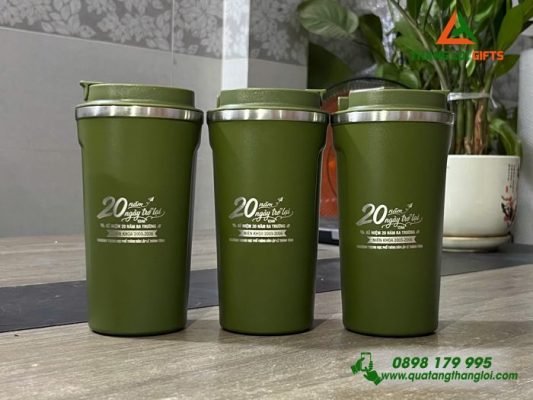 Ly Giữ Nhiệt 510ml Khắc Logo Kỷ Niệm 20 Năm Trường THPT Lê Thánh Tôn