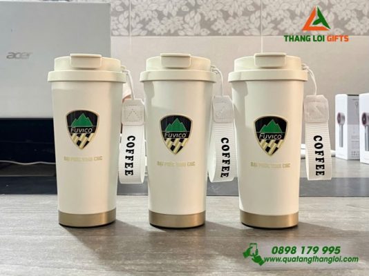 Ly Giữ Nhiệt 530ml In Logo Doanh Nghiệp Đại Phúc Vĩnh CNC