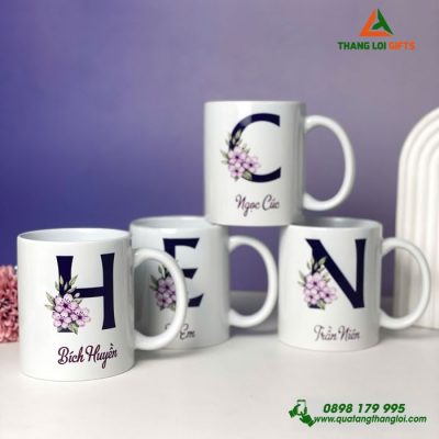 Ly Sứ Trắng In Logo, Hình Ảnh Và Tên Riêng – Quà Tặng Doanh Nghiệp Cao Cấp