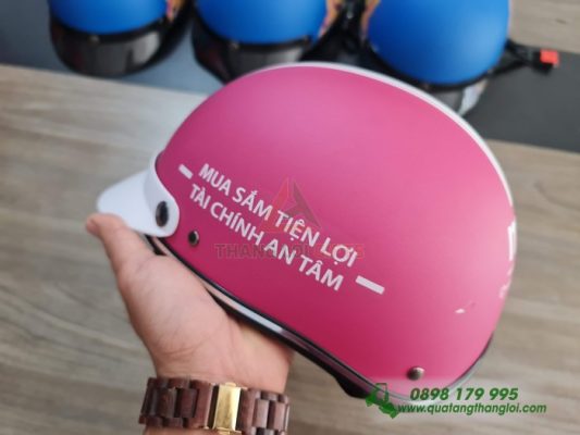 Nón Bảo Hiểm In Logo Nội Dung Theo Yêu Cầu