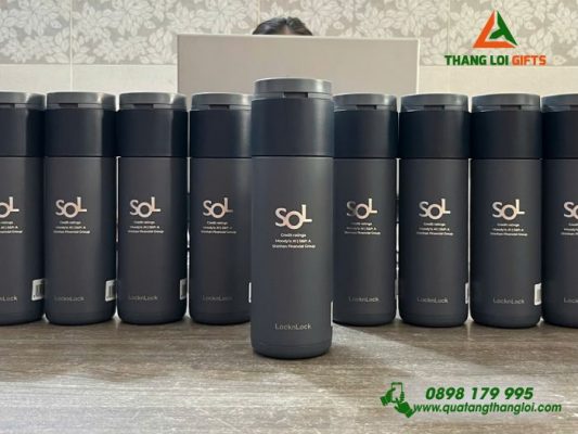 Bình Giữ Nhiệt Lock&Lock LHC3275 Khắc Logo Shinhan Bank Cambodia