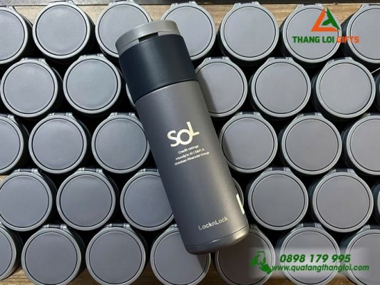 Bình Giữ Nhiệt Lock&Lock LHC3275 Khắc Logo Shinhan Bank Cambodia