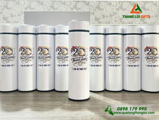 Bình Giữ Nhiệt 500ml In Logo 20 Năm Trường THPT Nguyễn Hữu Huân