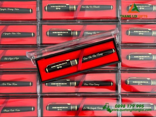 Bút Ký Kim Loại Màu Đen Khắc Tên Chi Đoàn Thanh Niên KTNN KV