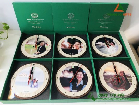 Đồng Hồ Gỗ Tròn In Logo Làm Quà Tặng Ngày Báo Chí Việt Nam