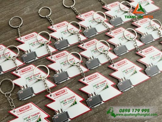 Móc Khóa Mica In Logo Hình Ảnh Doanh Nghiệp THIBIDI Lam Quà Tặng