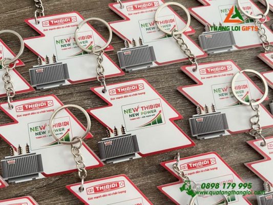 Móc Khóa Mica In Logo Hình Ảnh Doanh Nghiệp THIBIDI Lam Quà Tặng
