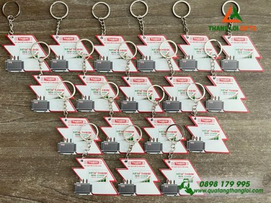 Móc Khóa Mica In Logo Hình Ảnh Doanh Nghiệp THIBIDI Lam Quà Tặng