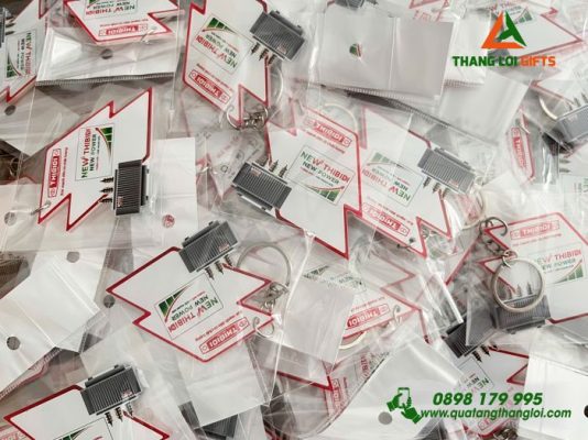Móc Khóa Mica In Logo Hình Ảnh Doanh Nghiệp THIBIDI Lam Quà Tặng