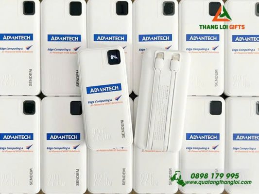 Pin Sạc Dự Phòng SENDEM PK88 10.000mAh In Logo Doanh Nghiệp ADVANTECH