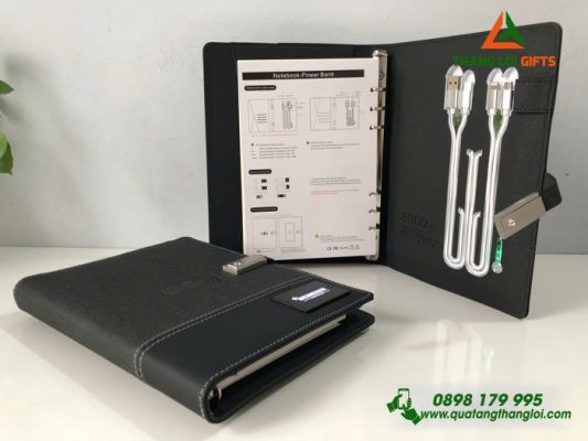 Sổ Sạc Đa Năng 4in1 8.000mAh Khắc Nội Dung Theo Yêu Cầu