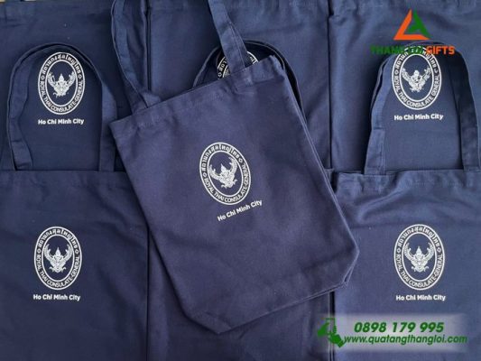 Túi Vải Canvas Màu Đen In Logo Doanh Nghiệp Royal Thai