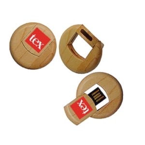 UGT 10 - USB Gỗ trồn xoay in logo làm quà tặng