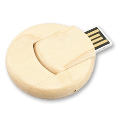 UGT 10 - USB Gỗ trồn xoay in logo làm quà tặng