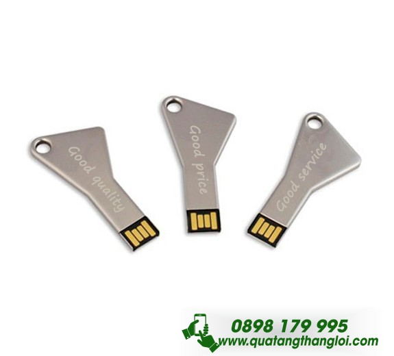 UKT 01- USB Chìa khóa kim loại in ấn logo quà tặng