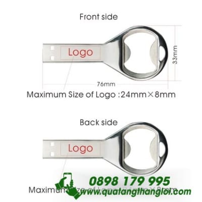 UKT 02 - USB Chìa khóa kim loại in logo thương hiệu 