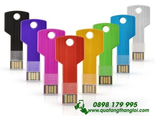UKT 04 - USB chìa khóa kim loại in logo quà tặng