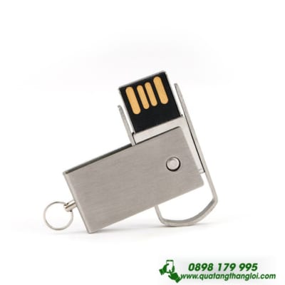 UKT 11 - USB kim loai xoay in khac logo qua tang doanh nghiep 