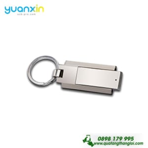 UKT 15 - USB kim loai xoay nap rut in khac logo quang cao thuong hieu