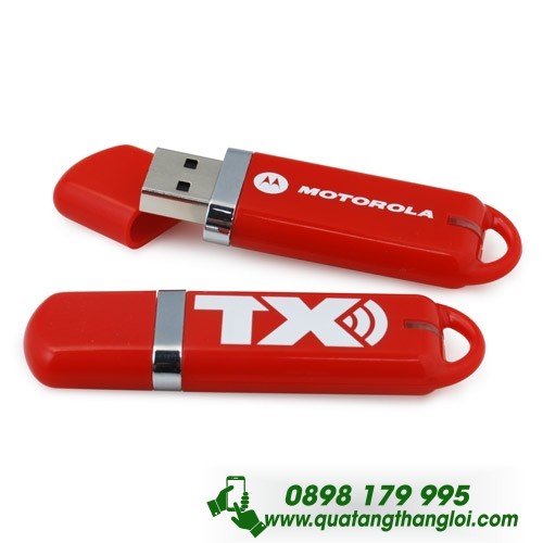 UNT 01 - USB Vỏ nhựa nắp đẩy in ấn logo