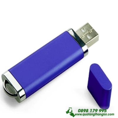 UNT 02 - USB Vỏ nhựa có nắp đẩy khắc logo 