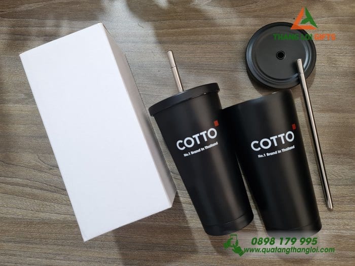 Ly giữ nhiệt kèm ống hút in logo COTTO (1)