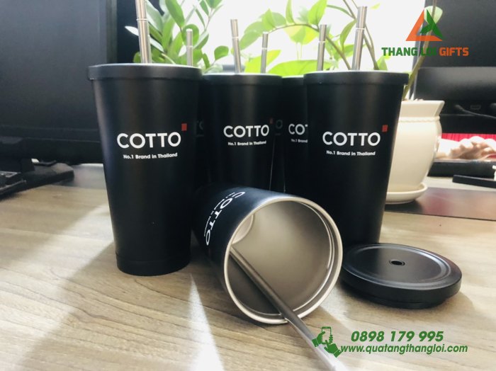 Ly giữ nhiệt kèm ống hút in logo COTTO (2)