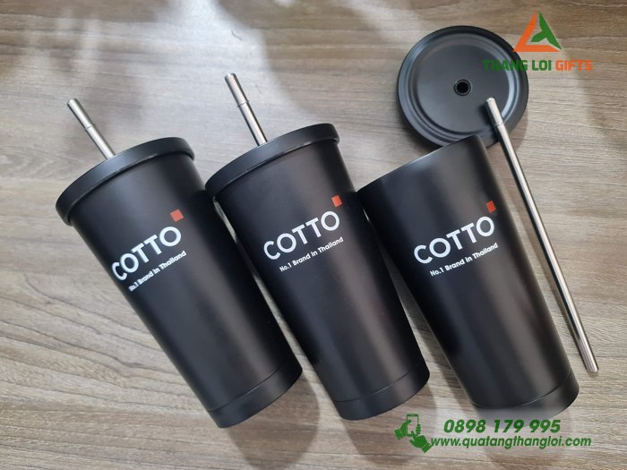 Ly giữ nhiệt kèm ống hút in logo COTTO (5)