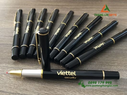 Bút Ký Kim Loại Màu Đen - Khắc Logo VIETTEL